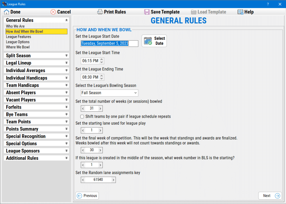 BLS2024 Standard Bowling League Software CDE Software